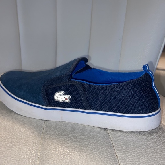 Lacoste Suede Loafers Navy Blue -Boys sz 5 Euro 38 - Picture 6 of 6